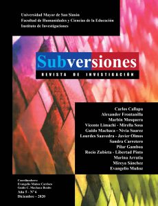 Subversiones – Revista de investigación Nº 6