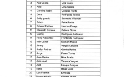 Lista de admitidos al diplomado Metodologías Blended Learning para la educación superior (2024)