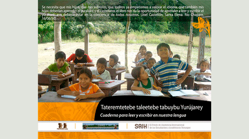 Tateremtetebe taleetebe tabuybu Yurújarey: Cuaderno para leer y escribir en nuestra lengua